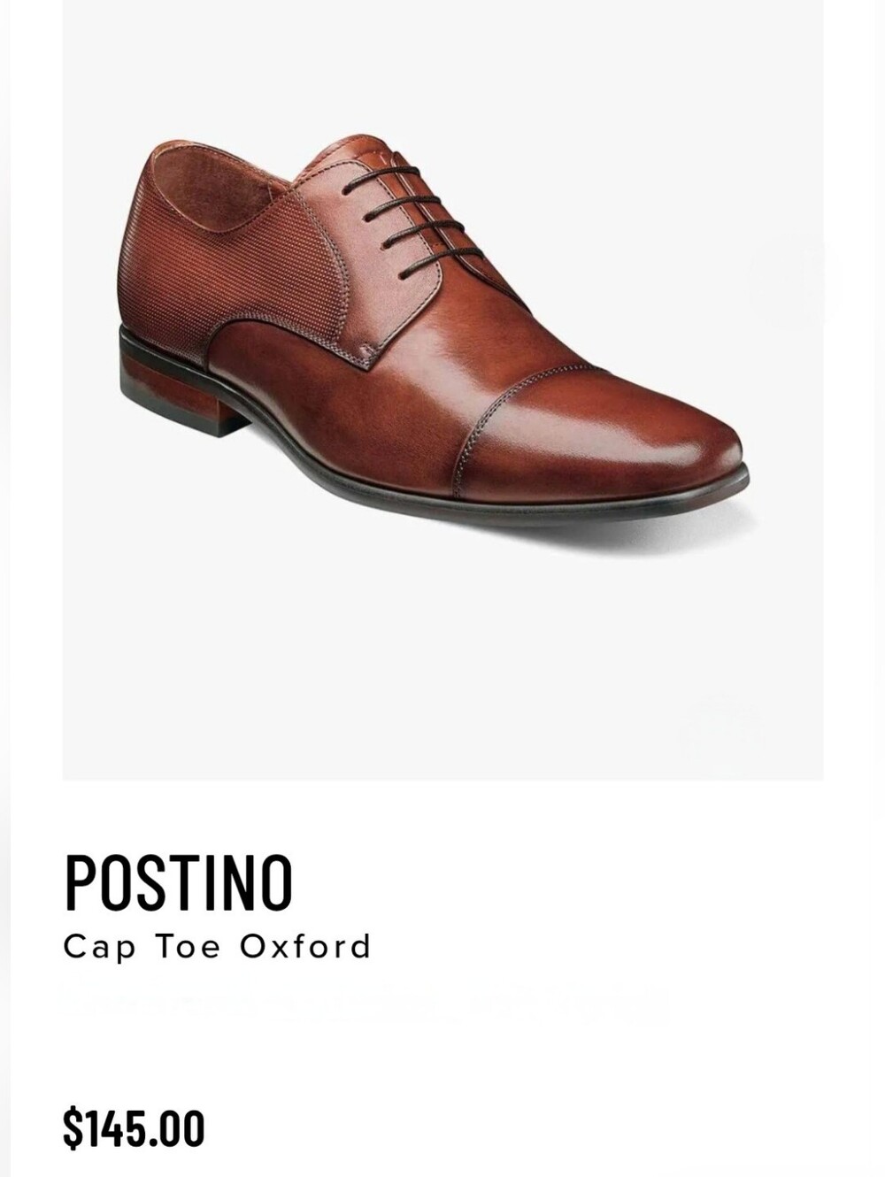 Florsheim Postino Brown Leather Cap-Toe Derby Shoes Sz 12 Office Business Career